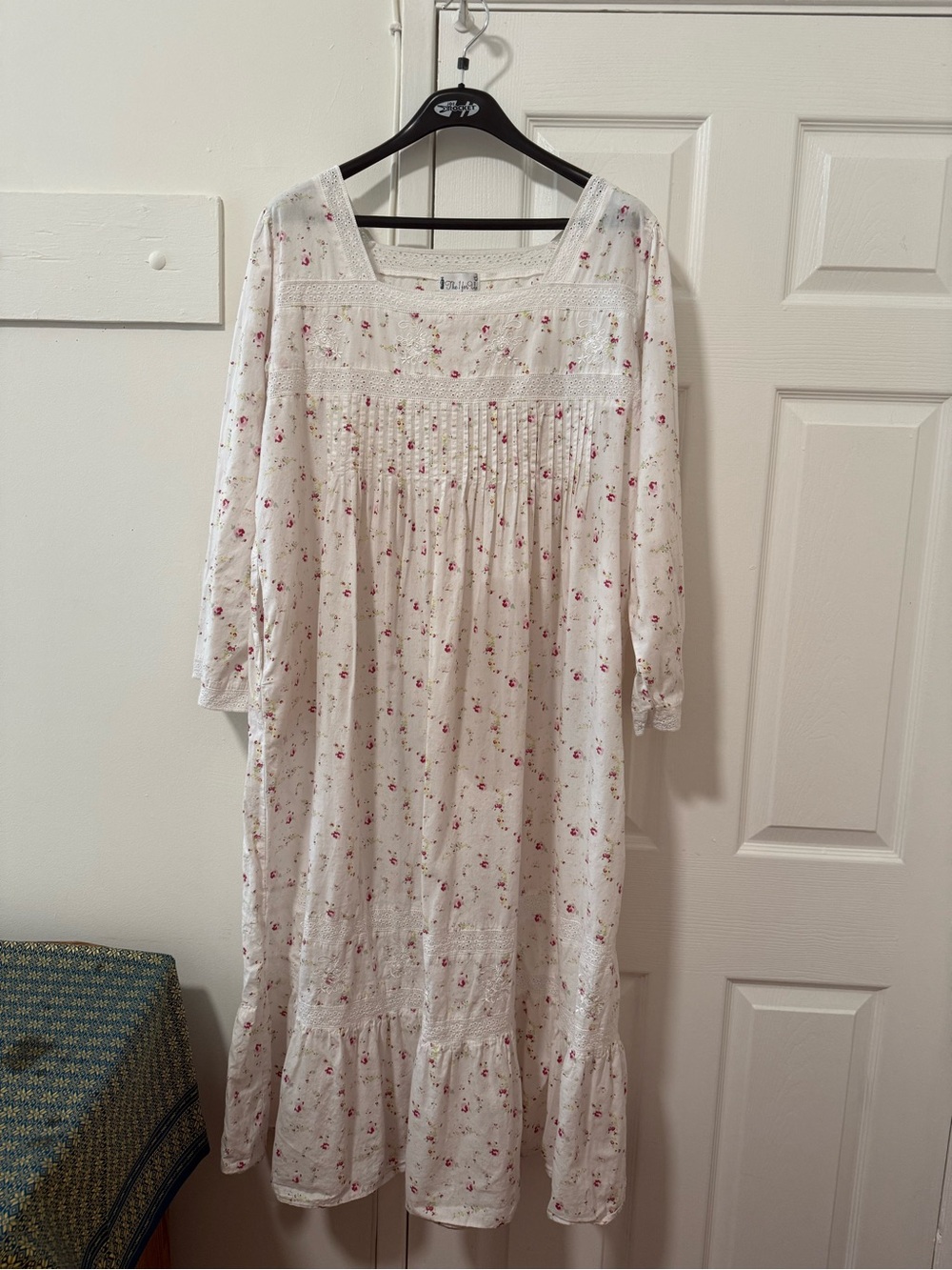 Vintage THE 1 FOR U NIGHTGOWN SZ 2XL W/POCKETS LONGSLEEVE 100% COTTON